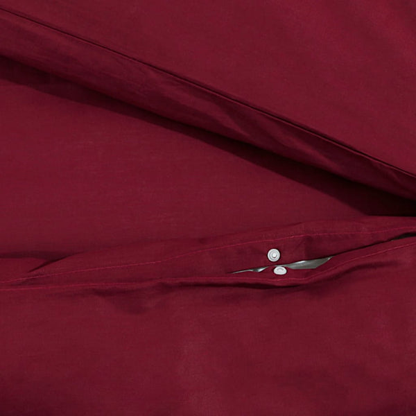 Bordeauxroter Bettbezugsset Temhur 260x240cm (Baumwolle)