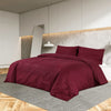 Bordeauxroter Bettbezugsset Temhur 260x240cm (Baumwolle)