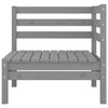 Ecksofa Mach für den Garten (Kiefer), grau