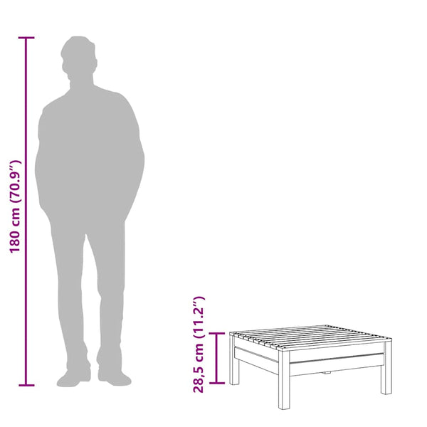 Grauer Gartenhocker Mach (Kiefer)