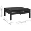 Schwarzer Gartenhocker Mach (Kiefer)