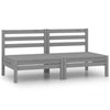 Gartenmittelsofas Mach grau (2 Stk. Kiefer)