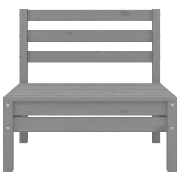 Gartenmittelsofas Mach grau (2 Stk. Kiefer)