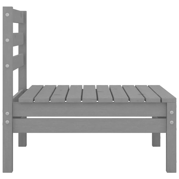 Gartenmittelsofas Mach grau (2 Stk. Kiefer)