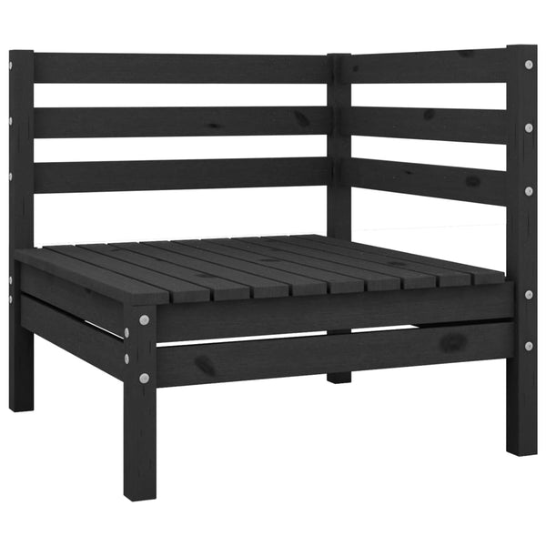 Schwarze Gartensitzgruppe Melean (3-teilig, Kiefer)