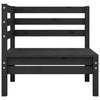 Schwarze Gartensitzgruppe Melean (3-teilig, Kiefer)