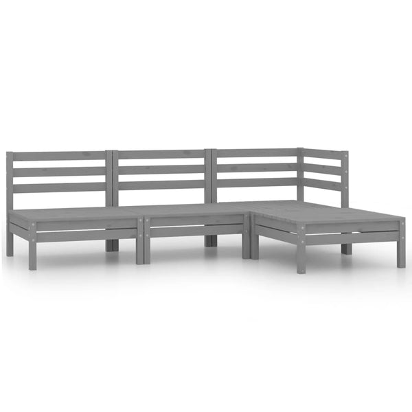Graues Gartensofa-Set Melean (4-teilig, Kiefer)