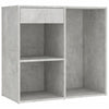 Betongrauer LED-Schminktisch mit Schrank Volter (Holz)