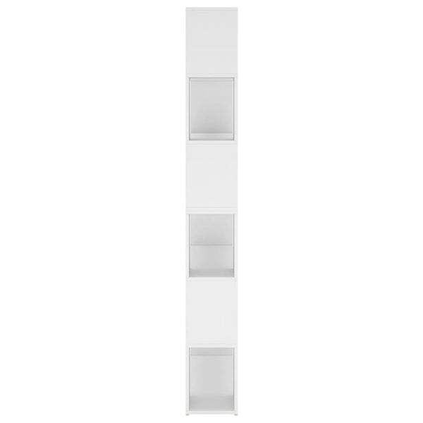 Weißes Bücherregal/Raumteiler Qayyum 100x24x188cm