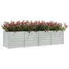 Erhöhtes silbernes Blumenbeet Petrini 320x80x77cm (verzinkter Stahl)