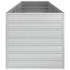 Erhöhtes silbernes Blumenbeet Petrini 320x80x77cm (verzinkter Stahl)
