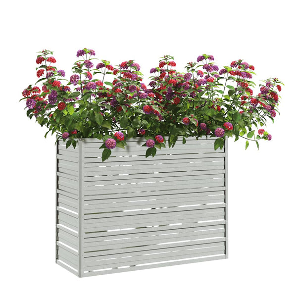 Silbernes Hochbeet Petrini 100x40x77cm (verzinkter Stahl)
