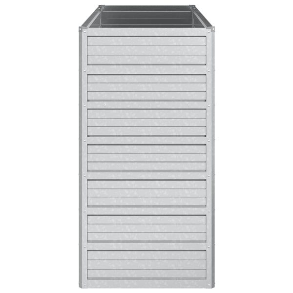 Silbernes Hochbeet Petrini 100x40x77cm (verzinkter Stahl)