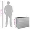 Silbernes Hochbeet Petrini 100x40x77cm (verzinkter Stahl)