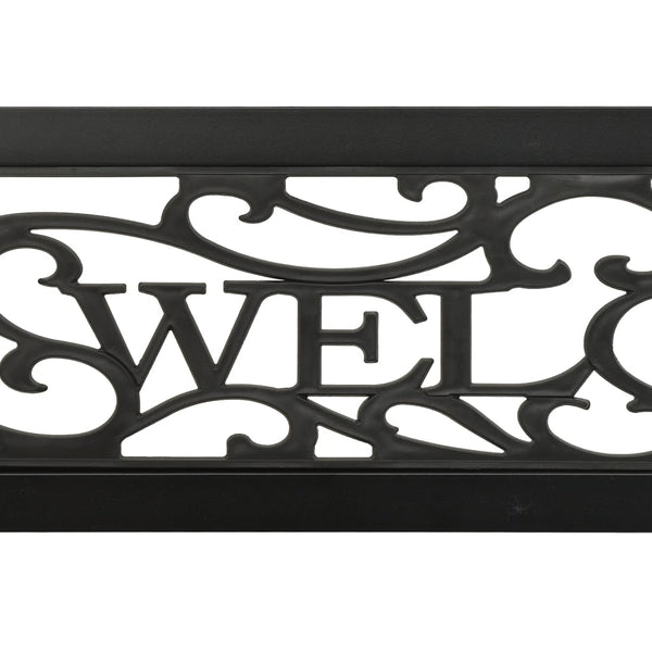 125 cm schwarze Stahlbank Cleave für den Garten
