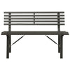 Schwarze Gartenbank Erminio 110cm (Stahl)