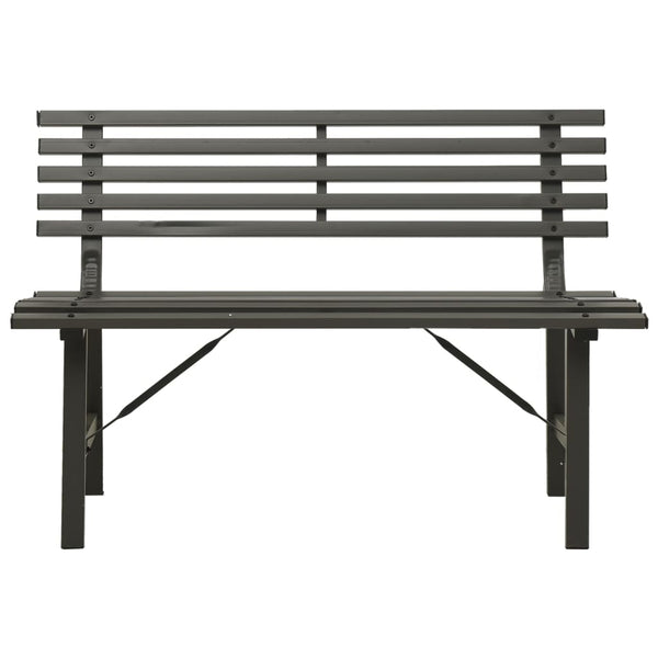 Schwarze Gartenbank Erminio 110cm (Stahl)