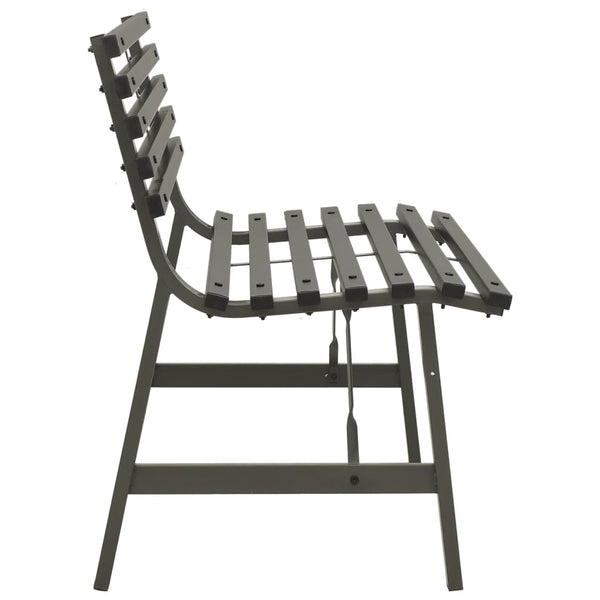 Schwarze Gartenbank Erminio 110cm (Stahl)
