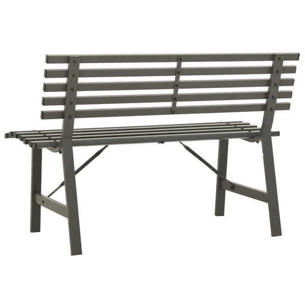 Schwarze Gartenbank Erminio 110cm (Stahl)