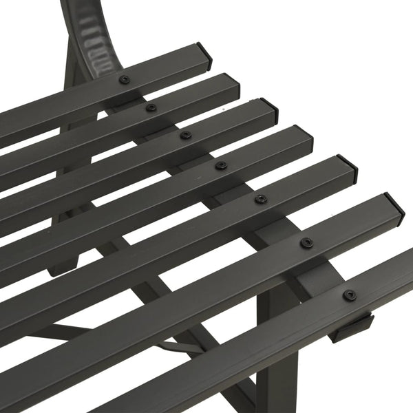 Schwarze Gartenbank Erminio 110cm (Stahl)