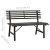 Schwarze Gartenbank Erminio 110cm (Stahl)