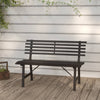 Schwarze Gartenbank Erminio 110cm (Stahl)