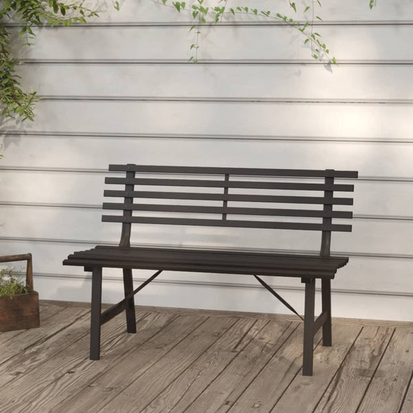 Schwarze Gartenbank Erminio 110cm (Stahl)