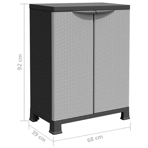 Kunststoffschrank Vlastimila 68x39x92cm (Rattanstil)