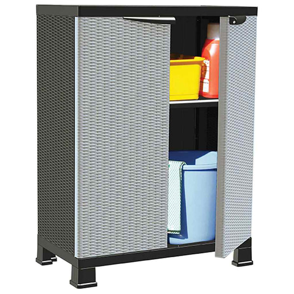 Kunststoffschrank Vlastimila 68x39x92cm (Rattanstil)