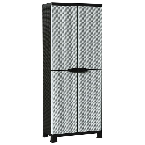 Kunststoffschrank Vlastimila 68x39x171,5cm (Rattan-Stil)