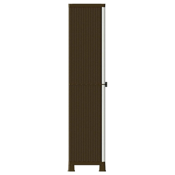 Kunststoffschrank Vlastimila 68x39x171,5cm (Rattan-Stil)