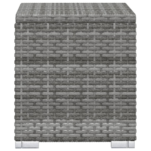 Grauer Sonnenliege mit Auflage und Beistelltisch Zoran (Polyrattan)