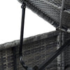 Grauer Sonnenliege mit Auflage und Beistelltisch Zoran (Polyrattan)