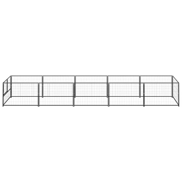 Schwarzer Hundekäfig Erik 5 m² (Stahl)