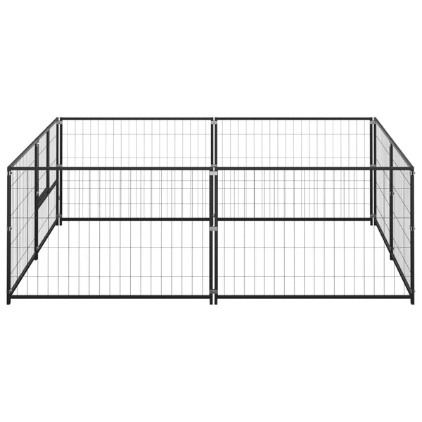 Schwarzer Hundezwinger Riveca 4 m² (Stahl)