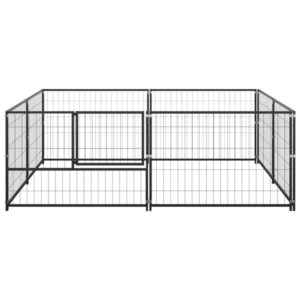 Schwarzer Hundezwinger Riveca 4 m² (Stahl)
