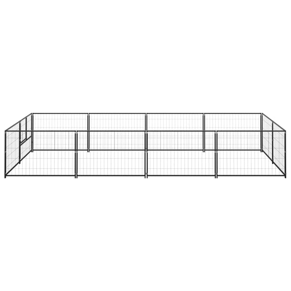 Schwarzer Hundezwinger Riveca 8 m² (Stahl)