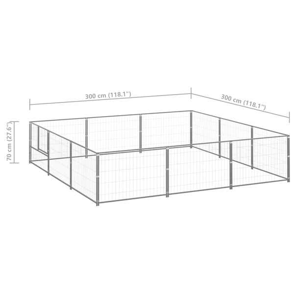 Hopea koiranhäkki Riveca 9 m² (teräs)