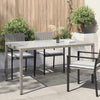 Gartentisch Teoharie grau 150x90x75cm (Gehärtetes Glas und Polyrattan)