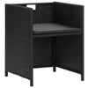 Rizeanu schwarze Gartenstühle mit Kissen 4 St. (Polyrattan)