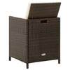 Braune Outdoor-Esszimmerstühle mit Kissen Rizeanu (4 Stk. Polyrattan)