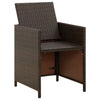 Braune Outdoor-Esszimmerstühle mit Kissen Rizeanu (4 Stk. Polyrattan)
