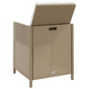 Beige Outdoor-Esszimmerstühle mit Kissen Rizeanu 4 Stk (Polyrattan)