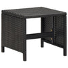 Schwarze Outdoor-Hocker Torri (4 Stück mit Sitzkissen Polyrattan)
