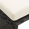 Schwarze Outdoor-Hocker Torri (4 Stück mit Sitzkissen Polyrattan)