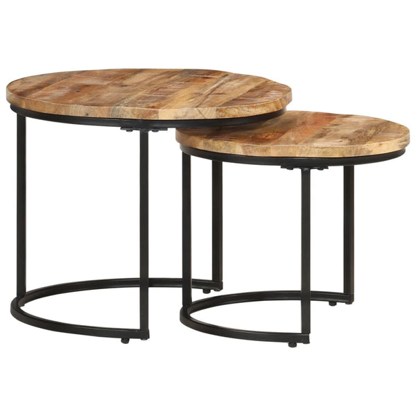 Satz Tische Jurii (2 Stk. raues Mangoholz)