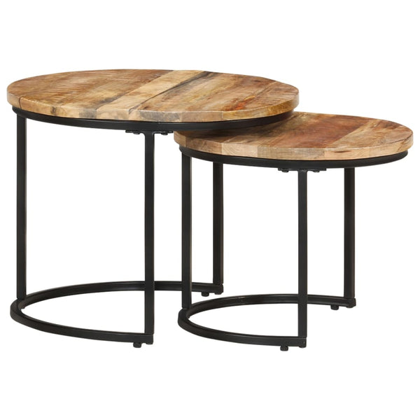 Satz Tische Jurii (2 Stk. raues Mangoholz)