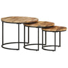 Beistelltische Jurii (grobes Mangoholz, 3er-Set)