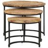 Beistelltische Jurii (grobes Mangoholz, 3er-Set)