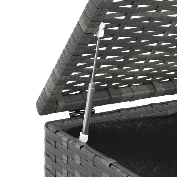 Graue Gartenaufbewahrungsbox Craciunes 100x49x103,5cm (PE-Rattan)